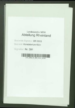Synodalverfassung der evangelischen Kirche. Generalia