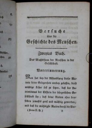Zweytes Buch. Das Wachsthum der Menschen in der Gesellschaft.