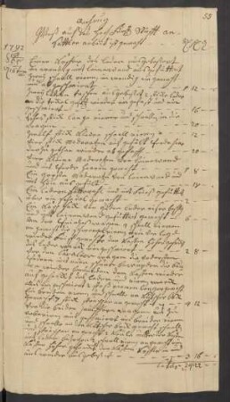 [Rechnung Sattlerarbeiten] ... Quedlinburg [den] 6ten Nov[ember] 1792