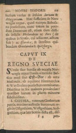 Caput IX. De Regno Sveciae.