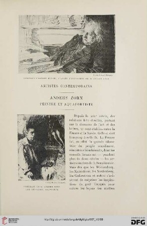 3. Pér. 37.1907: Anders Zorn, peintre et aquafortiste : artistes contemporains