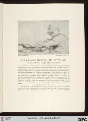 Über einige Handzeichnungen von Rubens in der Albertina