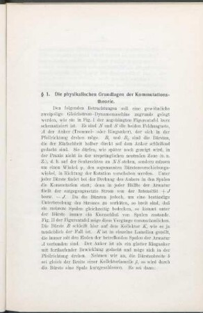 § 1. Die physikalischen Grundlagen der Kommutationstheorie.