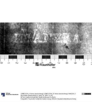 A: Name (zweikonturig): LEMELSONK; B: Name (zweikonturig): WANZKA; C: Buchstabe (zweikonturig): A