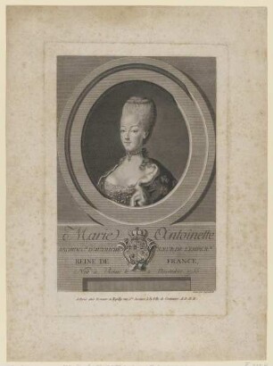 Bildnis der Marie Antoinette, Königin von Frankreich