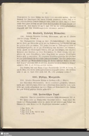 1131. Herbertsches Legat