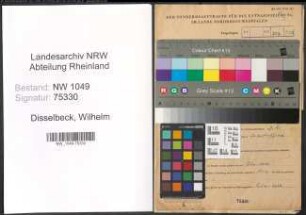 Entnazifizierung Wilhelm Disselbeck , geb. 27.08.1914 (Arzt)