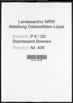 Sterberegister Standesamt Bremen