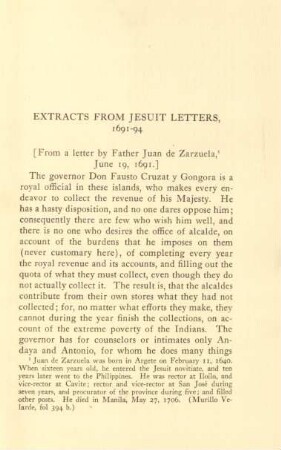 Extracts from Jesuit letters, 1691-94