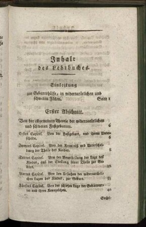Inhalt des Lehrbuches.