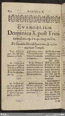 Evangelium Dominica X. post Trinitatis