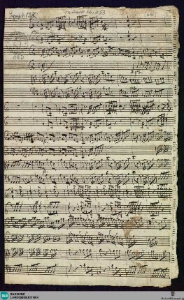 Symphonies - Mus. Hs. 653 : orch; D; BrinzingMWV 7.153