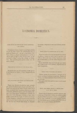 Economía doméstica.