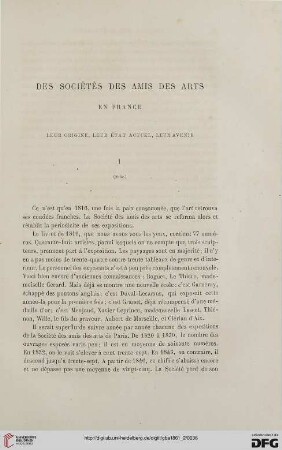 10: Des Sociétés des Amis des Arts en France, [2] : leur origine, leur état actuel, leur avenir