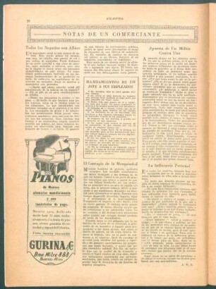 Notas de un comerciante