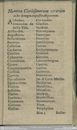 Nomina Clarissimorum virorum in hoc Syntagmate passim allegatorum
