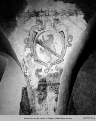 Ausmalung : Erstes Obergeschoss (ins Erdgeschoss eingezogenes Zwischengeschoss) : Wappen
