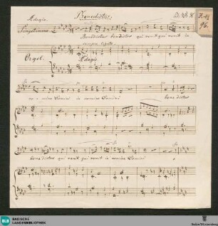 Benedictus - JWK Mus.Ms. 16 : T, org; f; StrK WoO 6.11