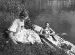 Paddler an der Pegnitz