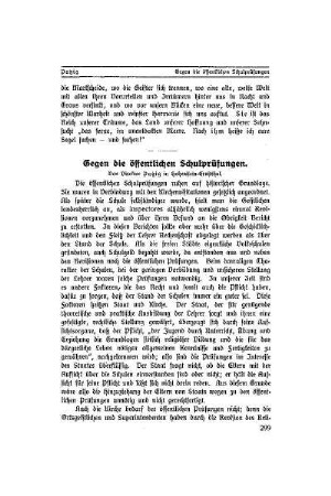 Gegen die öffentlichen Schulprüfungen