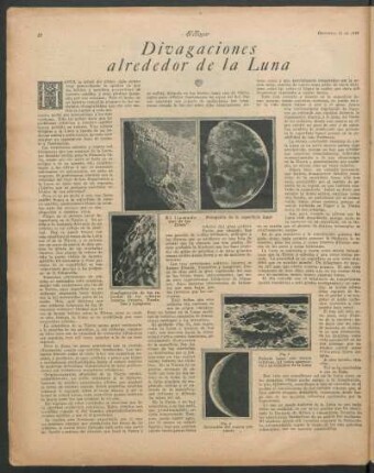 Divagaciones alrededor de la Luna