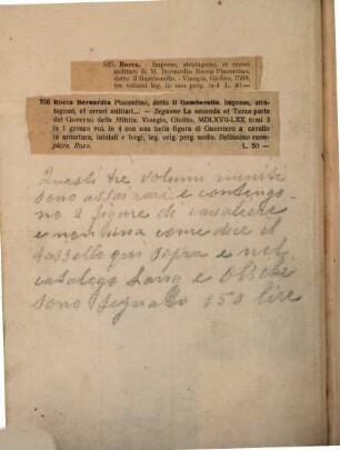 Imprese, Stratagemi, et Errori militari