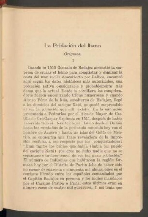 La población del Istmo