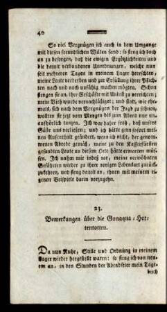 23. Bemerkungen über die Gonaqua-Hottentotten