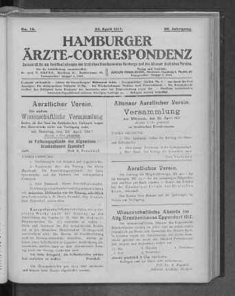 Altonaer Aerztlicher Verein.
