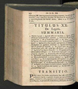 Titulus XX. De legatis.