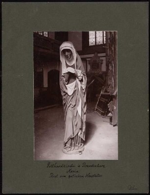 St. Gotthardkirche, Brandenburg/Havel: Reste vom gotischen Hochaltar: Skulptur Maria