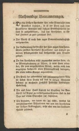 Nothwendige Vorerinnerung