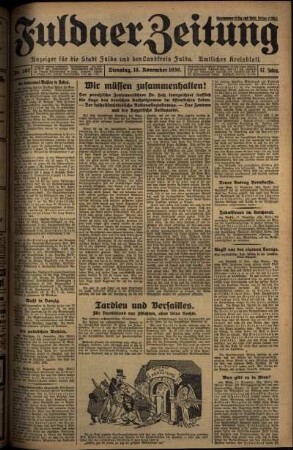 Ausgabe vom Dienstag, den 18. November 1930.