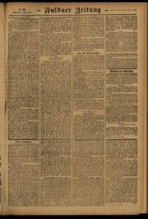 Zweite Ausgabe vom Montag, den 18. April 1921.