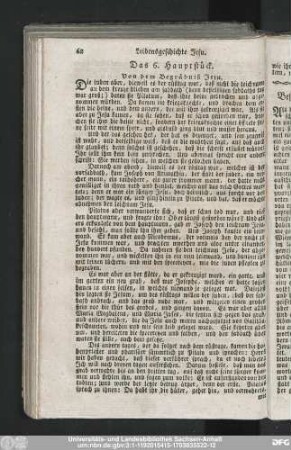 Das 6. Hauptstück. Von dem Begräbniß Jesu.