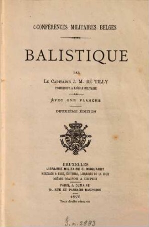 Balistique : Avec une planche