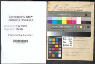 Entnazifizierung Heinrich Friederichs , geb. 01.05.1893 (Landwirt)
