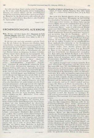 850-851 [Rezension] Theophilus Antiochenus, Ad Autolycum