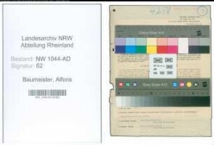 Entnazifizierung Alfons Baumeister , geb. 06.04.1920 (Verwaltungsangestellter)