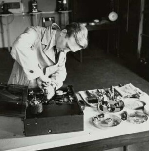 Unterrichtsfilmsammlung, Technischer Dienst, Mitarbeiter, Sächsische Landesbildstelle, um 1937