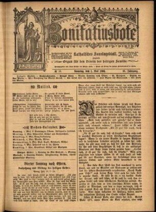 Erste Ausgabe vom Sonntag, den 01. Mai 1904.