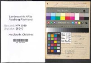 Entnazifizierung Christine Norbisrath , geb. 22.11.1920 (Referendarin)