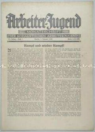 Monatszeitschrift der SAJ "Arbeiter-Jugend"