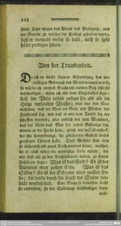 Von der Trunkenheit