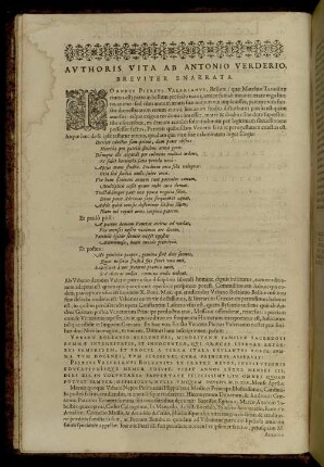 Authoris Vita Ab Antonio Verderio, Breviter Enarrata.