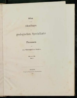 1, Atlas: Atlas von 19 lithographischen Tafeln