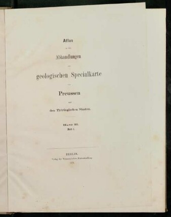 1, Atlas: Atlas von 19 lithographischen Tafeln