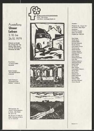 Ausstellungswerbung: "Unser Leben" vom 02.10. bis zum 26.10.1979