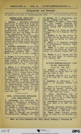 Adel, Genealogie, Heraldik und Ordenswesen (Nr. 9-18)