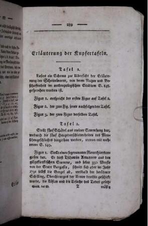 Erläuterung der Kupfertafeln.